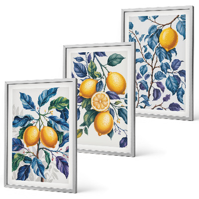 Billedvæg inspiration Citrongrene blå blade
