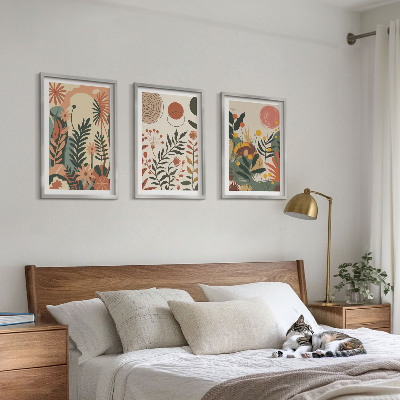 Billedvæg inspiration Vintage pastel plantemønstre