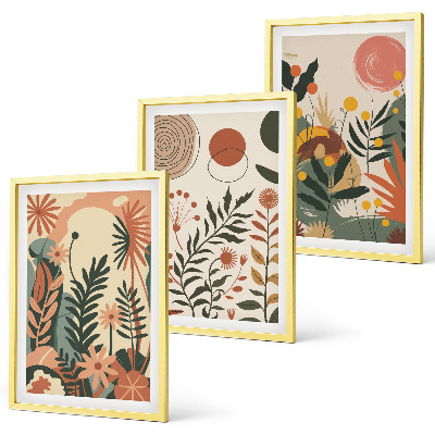 Billedvæg inspiration Vintage pastel plantemønstre