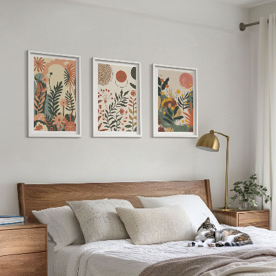 Billedvæg inspiration Vintage pastel plantemønstre