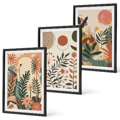 Billedvæg inspiration Vintage pastel plantemønstre
