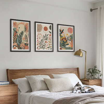 Billedvæg inspiration Vintage pastel plantemønstre