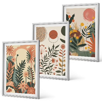 Billedvæg inspiration Vintage pastel plantemønstre
