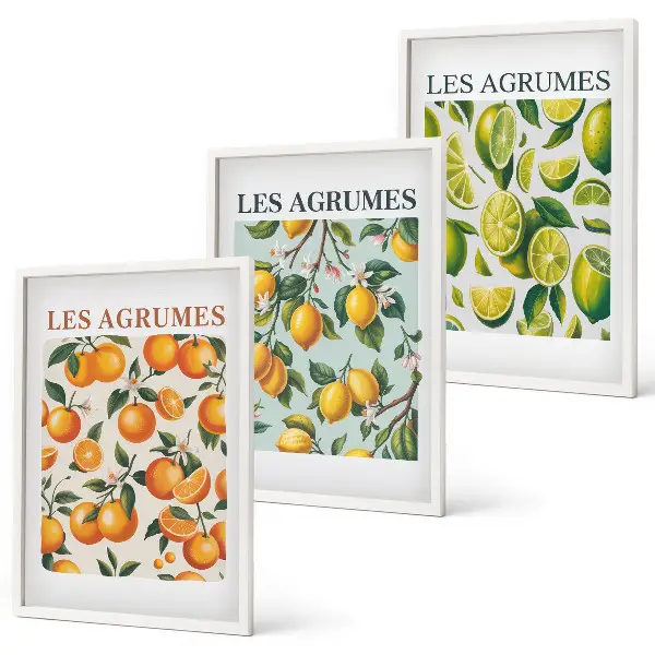 Sengesæt til soveværelset med frugtagtige citrus-pastelmønstre
