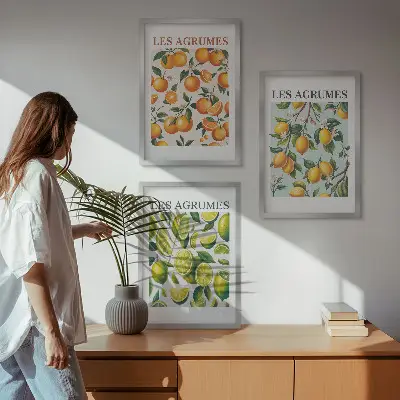 Sengesæt til soveværelset med frugtagtige citrus-pastelmønstre