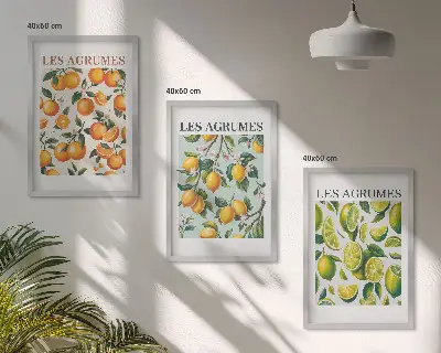 Sengesæt til soveværelset med frugtagtige citrus-pastelmønstre