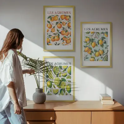 Sengesæt til soveværelset med frugtagtige citrus-pastelmønstre
