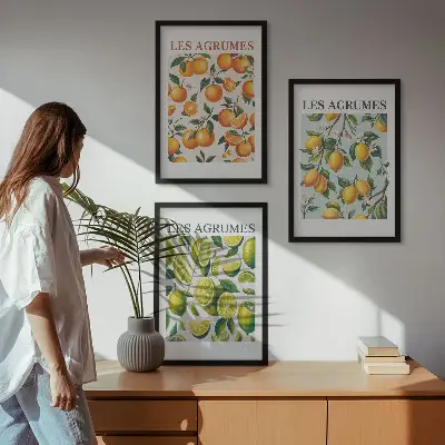 Sengesæt til soveværelset med frugtagtige citrus-pastelmønstre