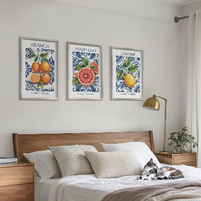 Billedsæt til soveværelset Italienske citrusmodeplakater