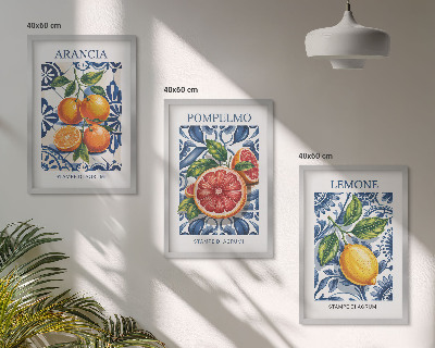 Billedsæt til soveværelset Italienske citrusmodeplakater
