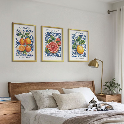 Billedsæt til soveværelset Italienske citrusmodeplakater