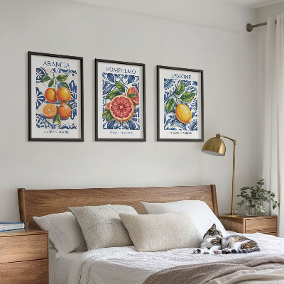 Billedsæt til soveværelset Italienske citrusmodeplakater