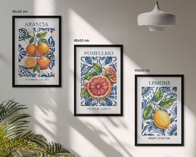 Billedsæt til soveværelset Italienske citrusmodeplakater