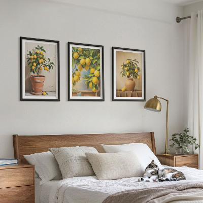 Billedvæg inspiration Citrontræer i en potte og en vase