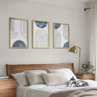 Billedvæg inspiration Abstrakte blå mønstre