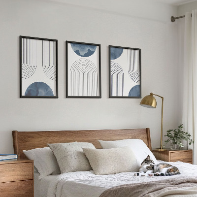 Billedvæg inspiration Abstrakte blå mønstre