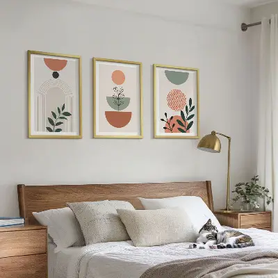 Sengesæt med plantemotiver moderne design til soveværelset