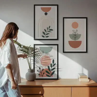 Sengesæt med plantemotiver moderne design til soveværelset