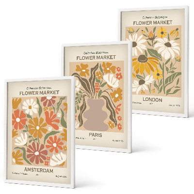 Billedvæg inspiration Blomstermønstre Amsterdam Paris London