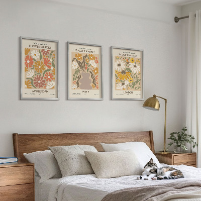 Billedvæg inspiration Blomstermønstre Amsterdam Paris London