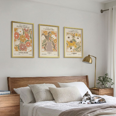 Billedvæg inspiration Blomstermønstre Amsterdam Paris London