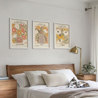 Billedvæg inspiration Blomstermønstre Amsterdam Paris London