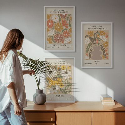 Billedvæg inspiration Blomstermønstre Amsterdam Paris London
