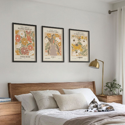 Billedvæg inspiration Blomstermønstre Amsterdam Paris London