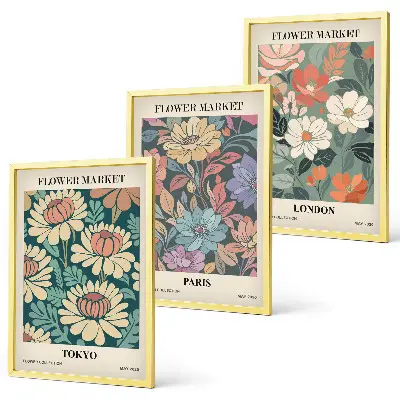 Blomsterplakater med inspiration fra Tokyo, Paris og London