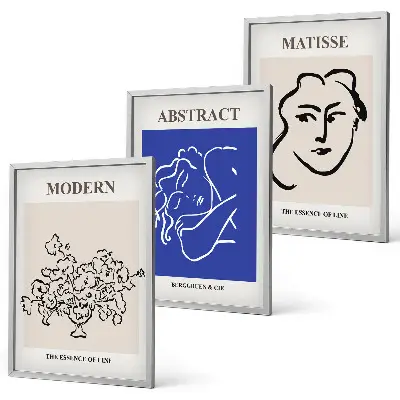 Billedsæt til soveværelset moderne plakater i Matisse-stil