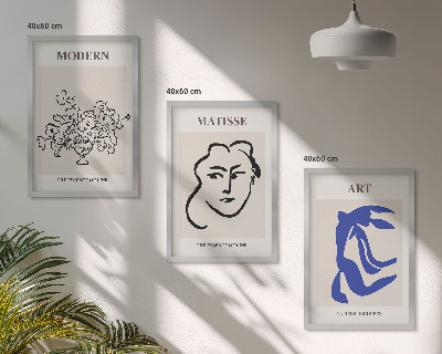 Billedsæt til soveværelset Abstrakte minimalistiske plakater