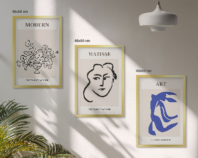 Billedsæt til soveværelset Abstrakte minimalistiske plakater