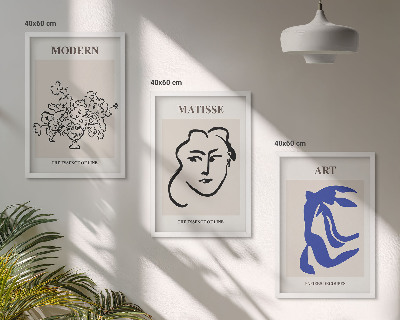 Billedsæt til soveværelset Abstrakte minimalistiske plakater