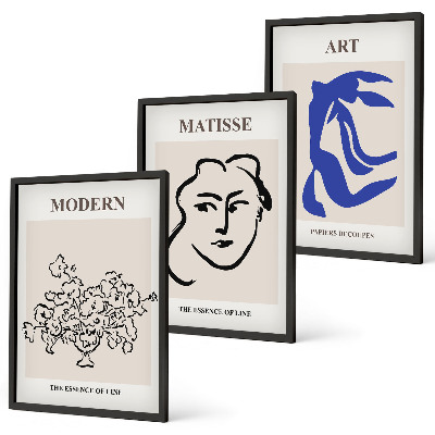 Billedsæt til soveværelset Abstrakte minimalistiske plakater