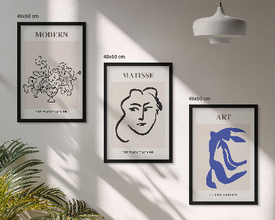 Billedsæt til soveværelset Abstrakte minimalistiske plakater