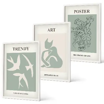 Billedvæg med Matisse-illustrationer inspirerende sæt i stilfuldt design