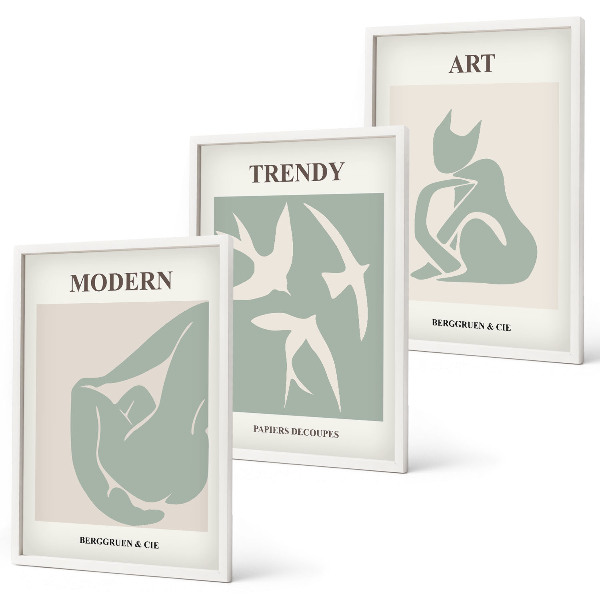 Billedvæg inspiration Matisse abstrakte figurer