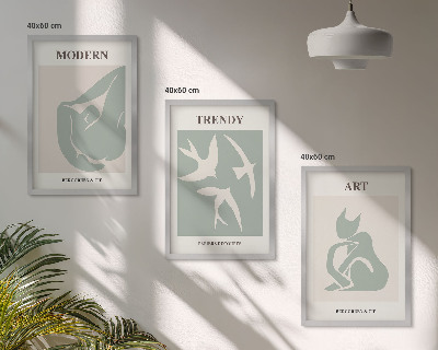 Billedvæg inspiration Matisse abstrakte figurer