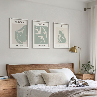 Billedvæg inspiration Matisse abstrakte figurer