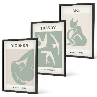 Billedvæg inspiration Matisse abstrakte figurer