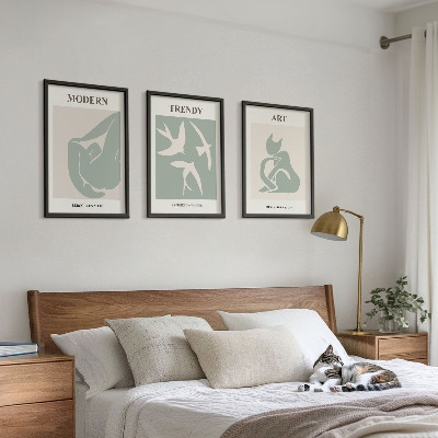 Billedvæg inspiration Matisse abstrakte figurer