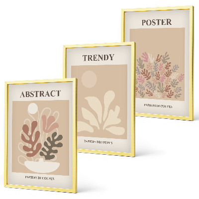 Billedvæg inspiration Plantemotiver beige brun