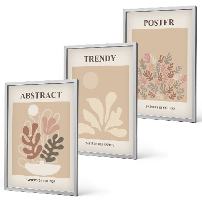 Billedvæg inspiration Plantemotiver beige brun