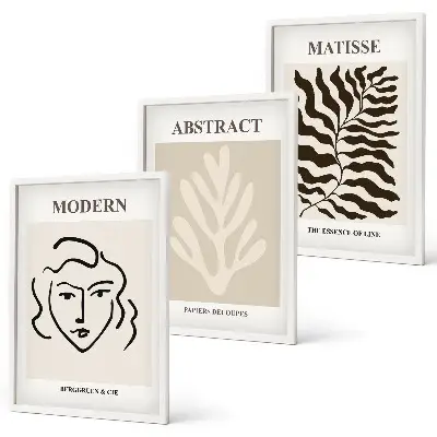 Matisse ansigtsblade kunst billedvæg inspiration