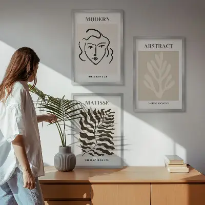 Matisse ansigtsblade kunst billedvæg inspiration
