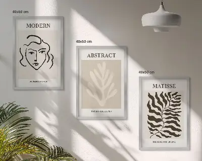 Matisse ansigtsblade kunst billedvæg inspiration