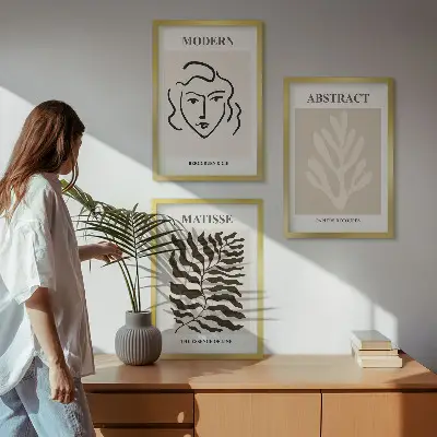 Matisse ansigtsblade kunst billedvæg inspiration