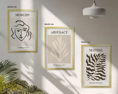 Matisse ansigtsblade kunst billedvæg inspiration