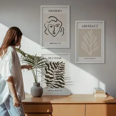 Matisse ansigtsblade kunst billedvæg inspiration