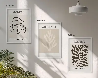 Matisse ansigtsblade kunst billedvæg inspiration